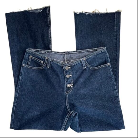 Jordache Jeans - 28” inseam - 32” waist- unfinished raw hem - 9” rise - Picture 3 of 12